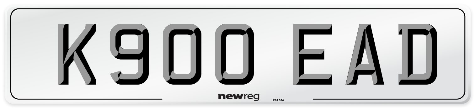 K900 EAD Number Plate from New Reg